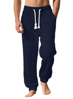 Herren nan gestrickte Wohlfühlhose mit Zopfstruktur, elastischem Bund, Kordelzug und Eingrifftaschen R&B