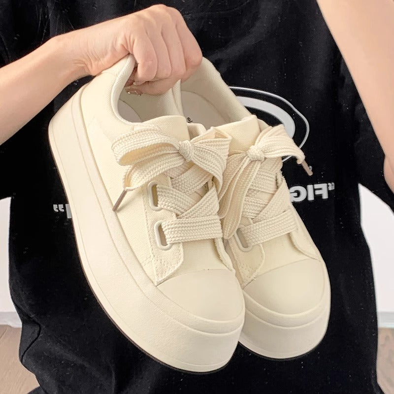 Damen Modische Sneakers mit stylischen Schleifen und gedämpfter Sohle