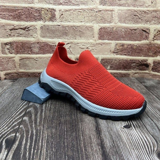 Damen Sportliche Slip-On Sneakers mit atmungsaktiver Mesh-Oberfläche R&B