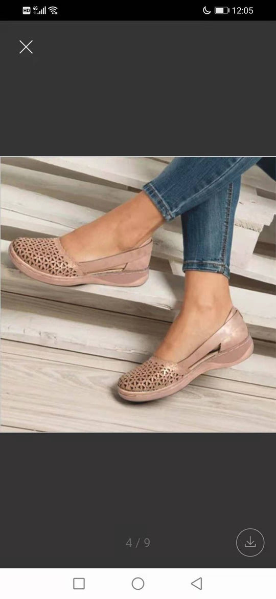 Damen luftige Clogs mit modischen Cut-Outs R&B