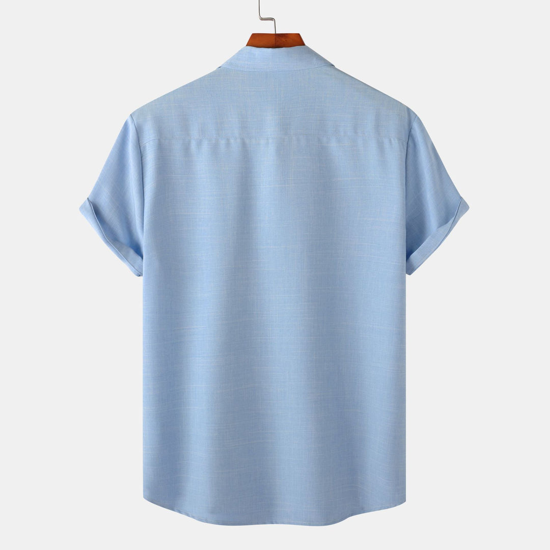 Herren Kurzarmhemd mit leichtem, atmungsaktivem Stoff und minimalistischem Design R&B