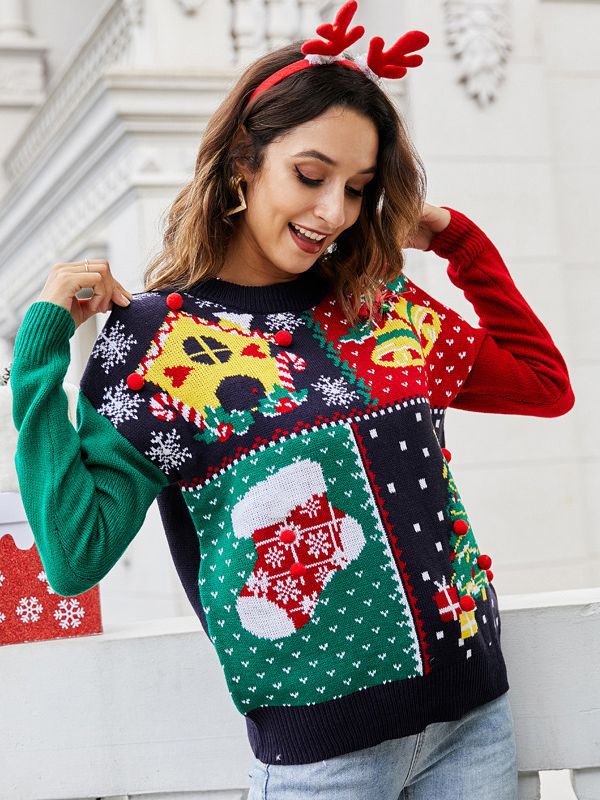R&B | Der Patchwork-Weihnachtspullover Herren