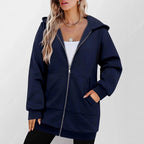 Damen Kapuzensweatjacke mit großzügigen Taschen von R&B