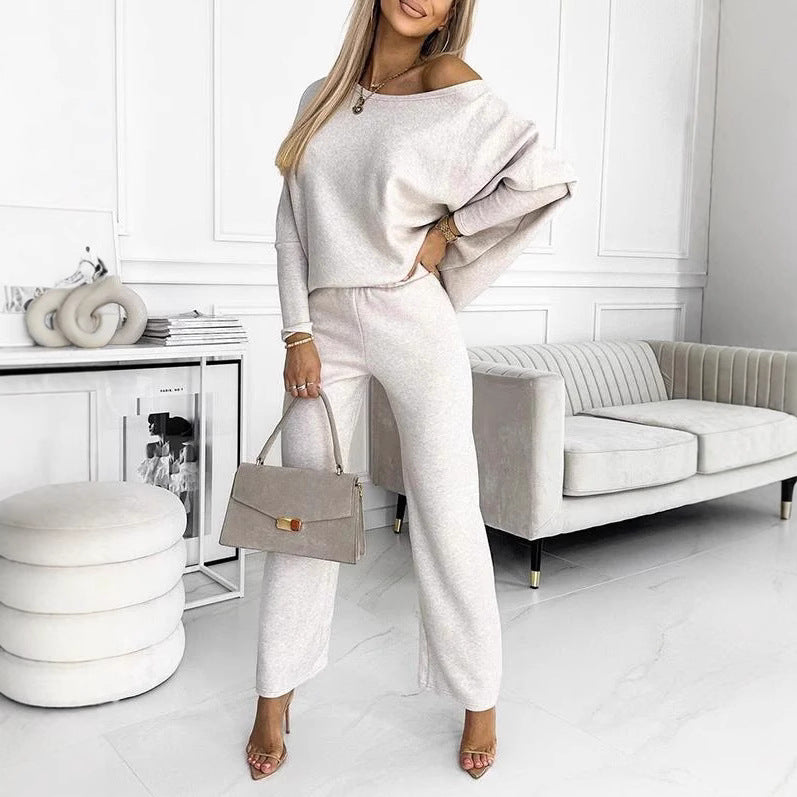 Damen Lässiges Oberteil und weite Hose Set
