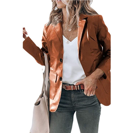 Damen eleganter Blazer mit zwei Taschen und zeitlosem Schnitt R&B