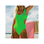 Damen Einteiliger Badeanzug mit modischem Cut-Out-Design R&B