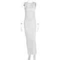 Damen Elegantes Maxikleid mit transparenten Einsätzen und figurbetontem Schnitt R&B