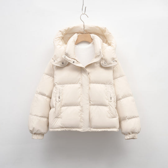 Damen Pufferjacke mit abnehmbarer Kapuze und voluminösem Schnitt R&B
