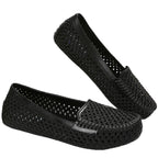 Damen geflochtene Slipper mit elastischem Einsatz R&B