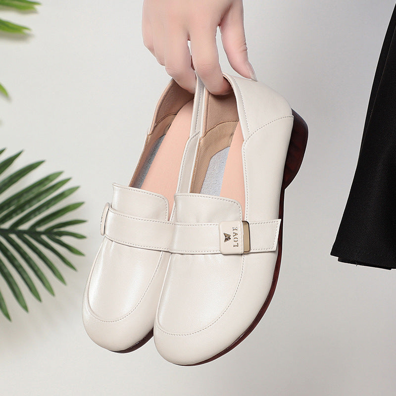 Damen Komfortable Mokassins mit eleganter Schnallenverzierung und flexiblem Fußbett R&B