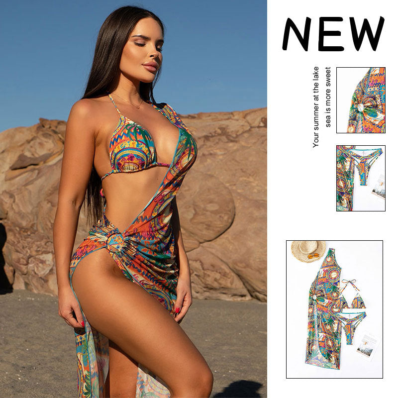 Damen Bikiniset mit verspieltem Wickelrock und modischem Schnitt R&B