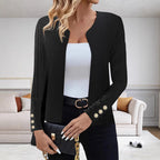 Damen elegante Blazerjacke mit dekorativen Knopfdetails und modernem Schnitt R&B