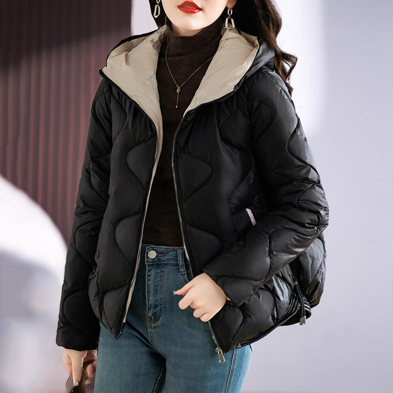 Damen isolierte Pufferjacke mit hohem Kragen und praktischen Reisverschlusstaschen R&B