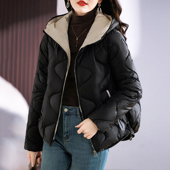 Damen isolierte Pufferjacke mit hohem Kragen und praktischen Reisverschlusstaschen R&B
