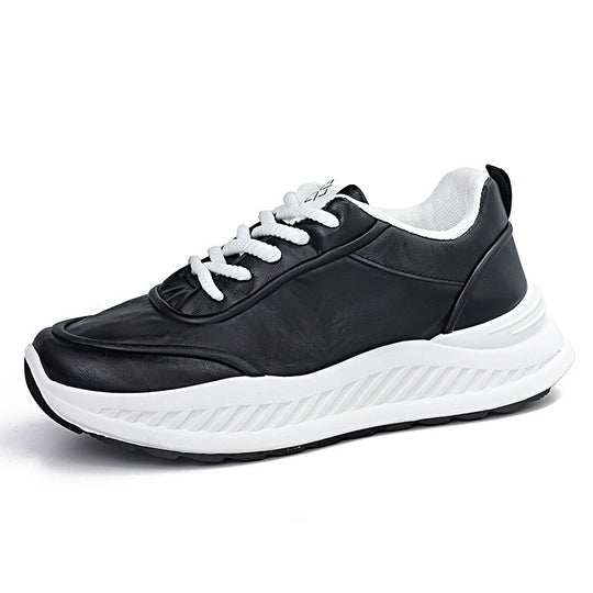 Damen Sportliche Leder Sneakers mit dämpfender Laufsohle und atmungsaktiver Konstruktion R&B