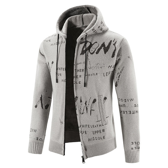 Herren modische Kapuzenjacke mit kreativem Print R&B