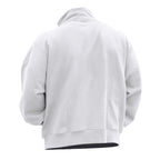 Herren Fleece-Hoodie mit modernem Reißverschluss und hohem Kragen R&B