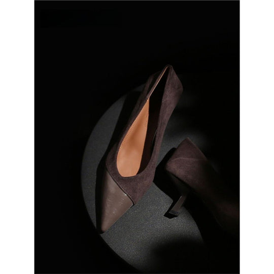 Damen spitze Pumps mit elegantem Veloursleder R&B