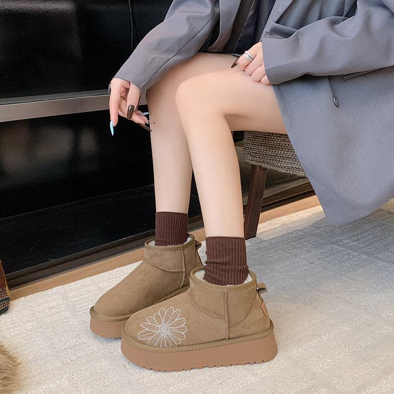 Damen bequeme Winterboots mit ergonomischem Innenfutter und rutschfester Sohle R&B