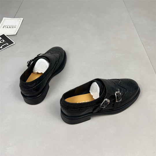 Damen elegante Mokassins mit modischer Schnallenverzierung R&B