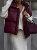 Damen Übergangsjacke im modischen Steppdesign mit hohem Kragen R&B