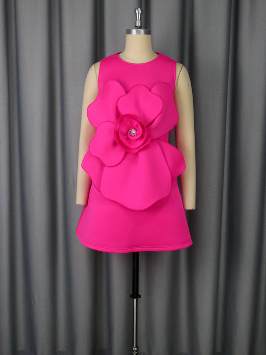 Damen Blumenkleid mit 3D-Design R&B