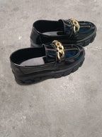 Damen Chunky Loafers mit modischer Kettenapplikation R&B