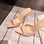 Damen High Heel Mules mit offener Zehenpartie und elegantem Absatz R&B