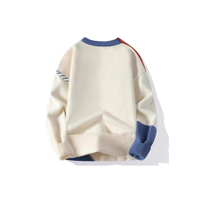 Herren Strickpullover mit kreativem Muster und strukturierten Akzenten