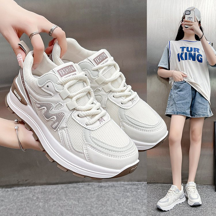 Damen sportive Sneakers mit atmungsaktivem Obermaterial und dämpfender Sohle R&B