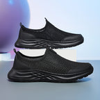 Damen Atmungsaktive Slip-On Sneakers mit stoßdämpfendem Fußbett und flexiblem Obermaterial