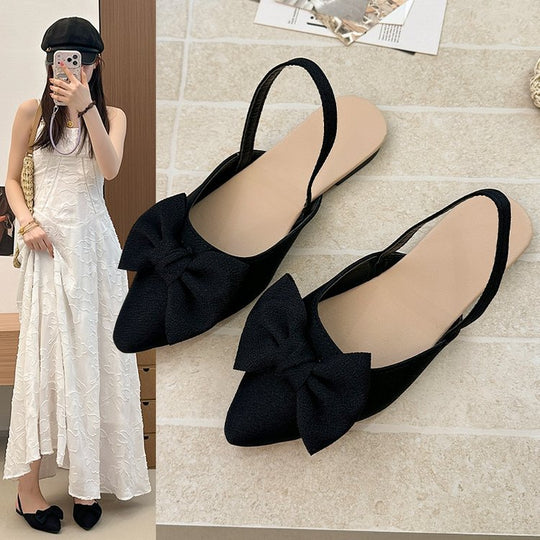 Damen Slingback-Clogs aus Check-Stoff mit eleganter Schleifenapplikation R&B