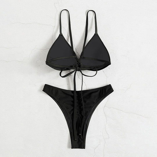 Damen Triangel-Bikinioberteil mit verstellbaren Trägern und elegantem Schnitt R&B