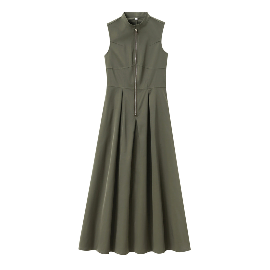 R&B | Ärmelloses Taillenkleid mit Rundhalsausschnitt