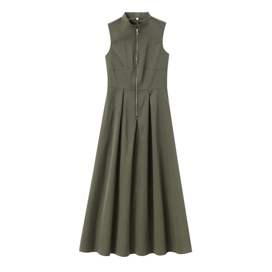 R&B | Ärmelloses Taillenkleid mit Rundhalsausschnitt
