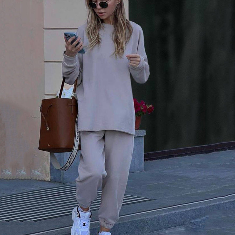 Damen lässiges Fleece-Loungewear-Set R&B