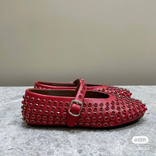 Damen Modische Ballerinas mit Strassverzierungen und komfortablem Fußbett R&B