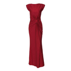 Damen Elegantes Wickelmaxikleid mit raffiniertem Drapierungselement R&B