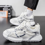 Damen Sportliche Sneakers mit stoßdämpfender Sohle und futuristischem Design R&B