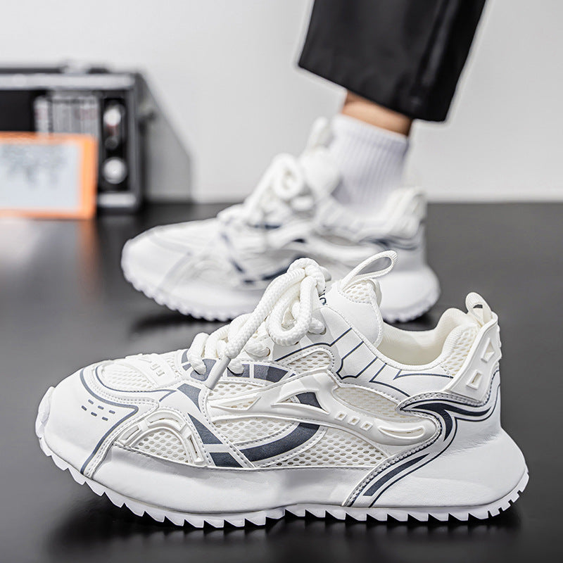Damen Sportliche Sneakers mit stoßdämpfender Sohle und futuristischem Design R&B