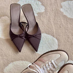Damen Slingback High Heels mit zarter Schleifenverzierung R&B