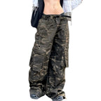 Damen Cargo-Hose im lässigen Camouflage-Stil mit großzügigen Taschen R&B