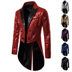 Herren Pailletten-Blazer im eleganten Schnitt mit asymmetrischem Design R&B