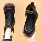 Damen gefütterte Winter-Boots mit modischem Steppdesign und rutschfester Sohle R&B