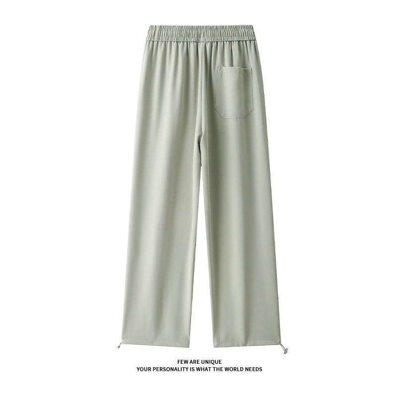 Damen Weitgeschnittene Freizeithose mit elastischem Bund und verstellbarem Kordelzug R&B
