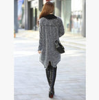 Damen Langer Strickmantel mit offenem Schnitt und kuscheliger Textur R&B