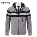 Herren modische Kapuzenjacke mit strukturiertem Design und elegantem Innenkragen