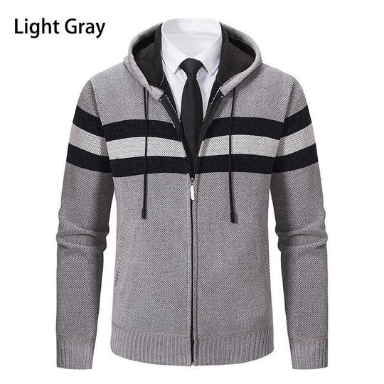 Herren modische Kapuzenjacke mit strukturiertem Design und elegantem Innenkragen R&B