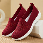 Damen Slip-On Schuhe mit floralem Motiv und atmungsaktivem Obermaterial R&B