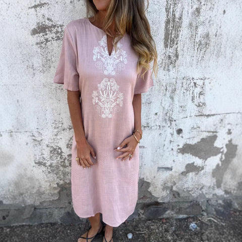Damen Sommerliches Kleid mit aufwendiger Stickerei R&B
